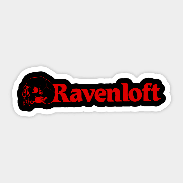 Ravenloft (Red) Sticker by Riverlynn_Tavern